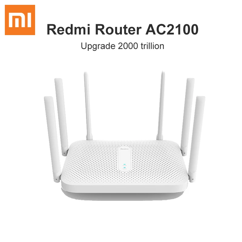 Xiaomi Redmi AC2100 Router Gigabit 2.4G 5.0GHz Dual-Band 2033Mbps Wireless Router Wifi Repeater with 6 High Gain Antennas Wider
Xiaomi Redmi AC2100 Router Gigabit 2.4G 5.0GHz Dual-Band 2033Mbps Wireless Router Wifi Repeater with 6 High Gain Antennas Wider