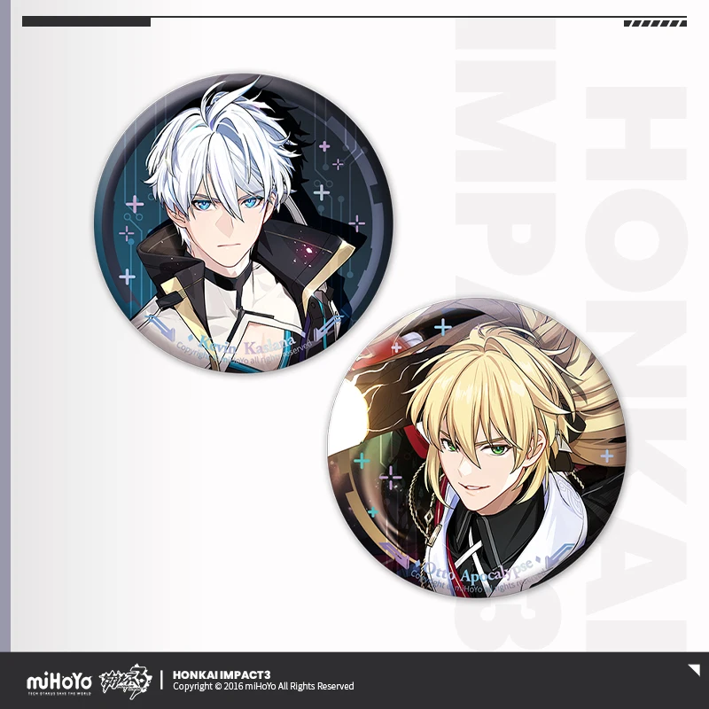 Значок аниме Honkai Impact 3, юто Апокалипсис, Кевин каслана, детский значок, Студенческая мультяшная одежда, подарки
Значок аниме Honkai Impact 3, юто Апокалипсис, Кевин каслана, детский значок, Студенческая мультяшная одежда, подарки