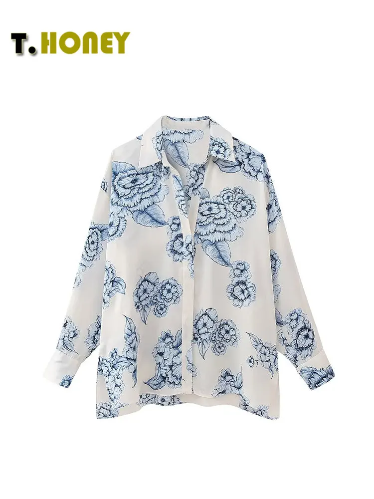 TELLHONEY Women Fashion V-Neck Single Breasted Floral Print Blouses Female Casual Long Sleeves Loose Strain Shirt
TELLHONEY Women Fashion V-Neck Single Breasted Floral Print Blouses Female Casual Long Sleeves Loose Strain Shirt