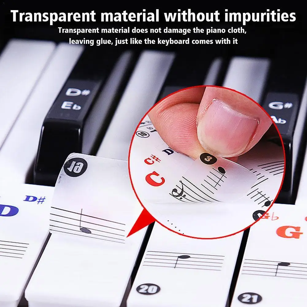 49/54/61/88 Transparent Piano Board Stickers Electronic Board Board Detachable Sticker Marker Piano Labels Sym X7c0
49/54/61/88 Transparent Piano Board Stickers Electronic Board Board Detachable Sticker Marker Piano Labels Sym X7c0