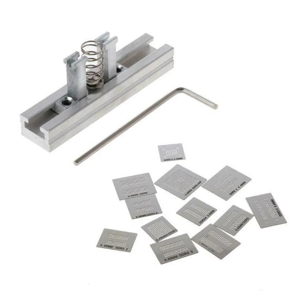 Portable Practical Quality Durable New Stencil Template Holder Jig Reballing Stainless Steel Universal 13pcs/Set
Portable Practical Quality Durable New Stencil Template Holder Jig Reballing Stainless Steel Universal 13pcs/Set