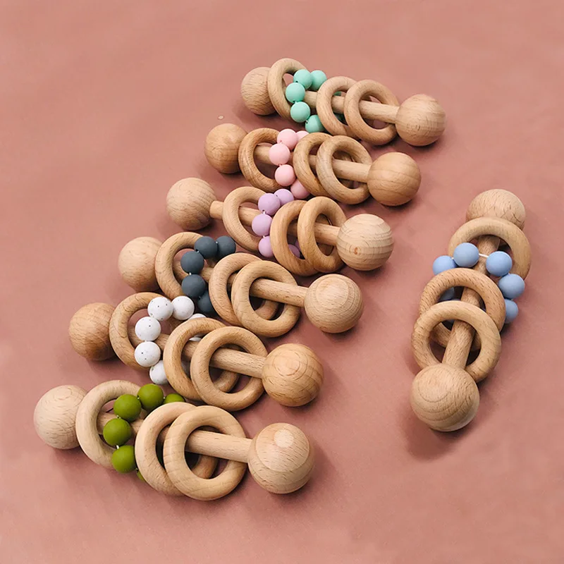 Rattle Wooden Ring Bracelet Baby Wooden Ring Molar Toy Silicone Beaded Rattle Wooden Baby Toys Teether 13-24m M 
Rattle Wooden Ring Bracelet Baby Wooden Ring Molar Toy Silicone Beaded Rattle Wooden Baby Toys Teether 13-24m M