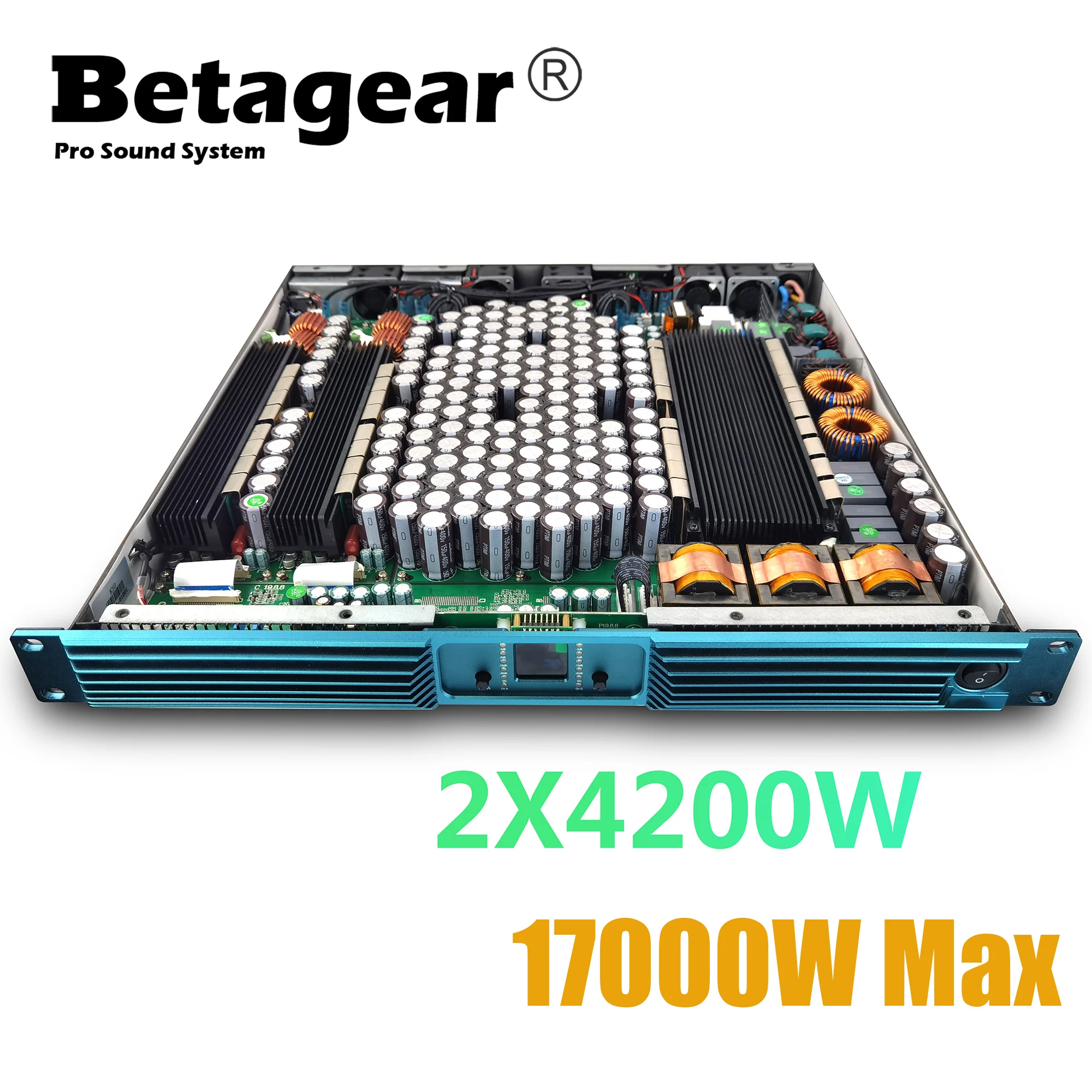 Усилитель сабвуфера Betagear 2X 4200 Вт профессиональный 2-канальный усилитель PFC 90-270 в