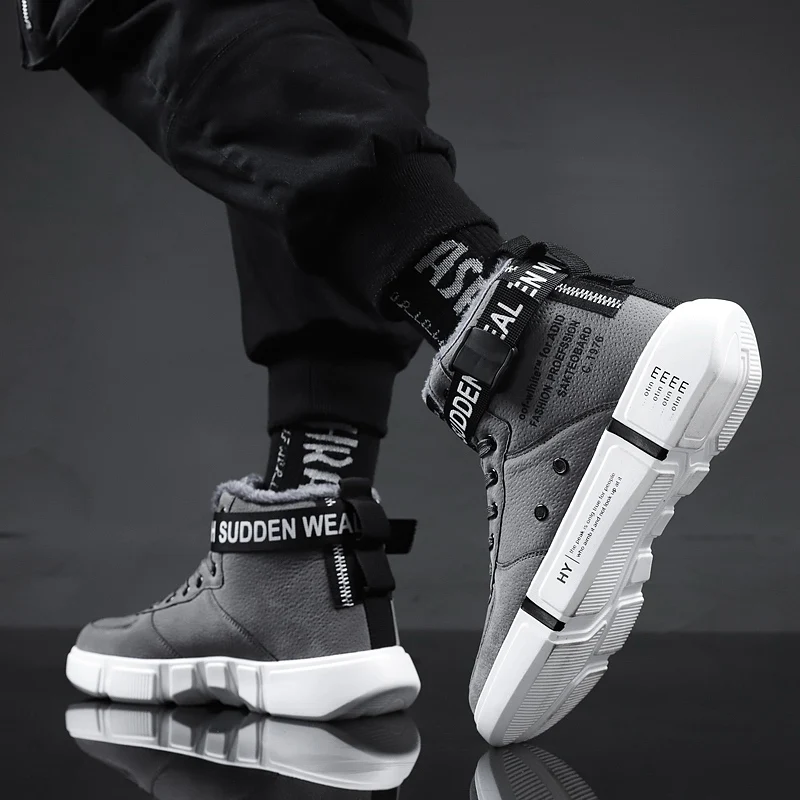 High Top Men Sneakers Winter Men's Snow Boots Warm Ankle Casual Shoes Fashion Running Sneakers Outdoor Male Thick Bottom Shoe
High Top Men Sneakers Winter Men's Snow Boots Warm Ankle Casual Shoes Fashion Running Sneakers Outdoor Male Thick Bottom Shoe