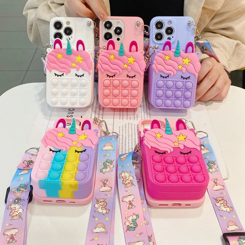 Relieve Stress Phone Case for iPhone 13 12 11 Pro Max 7 8 Plus X XS XR Case Cute Unicorn Pop Fidget Push Lanyard Silicone Cover
Relieve Stress Phone Case for iPhone 13 12 11 Pro Max 7 8 Plus X XS XR Case Cute Unicorn Pop Fidget Push Lanyard Silicone Cover