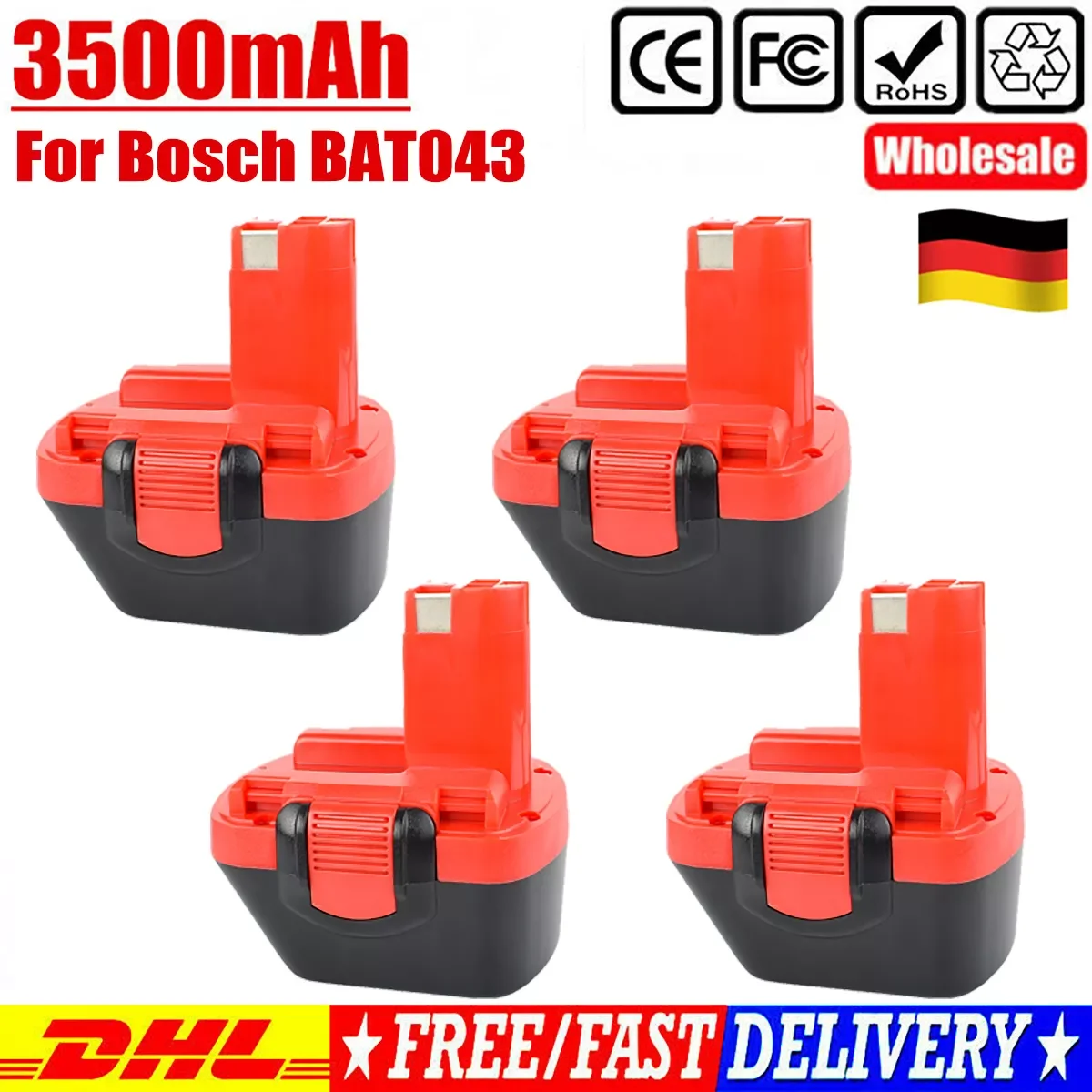 For Bosch 12V 3.5Ah BAT043 BAT045 BAT046 BAT049 PSR 1200 Ni-MH Rechargeable Battery GSR 12V AHS GSB GSR 12 VE-2 BAT120 BAT139
For Bosch 12V 3.5Ah BAT043 BAT045 BAT046 BAT049 PSR 1200 Ni-MH Rechargeable Battery GSR 12V AHS GSB GSR 12 VE-2 BAT120 BAT139