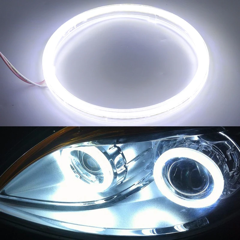 2pcs Car COB Angel Eye LED White Light Universal Car Motorcycle Headlight Circle Ring Aperture Lamp 60/70/80/90/100/110/120mm
2pcs Car COB Angel Eye LED White Light Universal Car Motorcycle Headlight Circle Ring Aperture Lamp 60/70/80/90/100/110/120mm