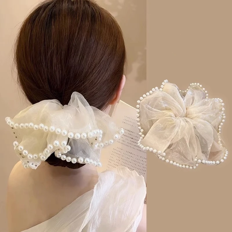 Oversized Pearls Hair Ties Women Soild Headband Head Flower Simple Barrett Ponytail Hair Accessories for Girls Korean Headdress
Oversized Pearls Hair Ties Women Soild Headband Head Flower Simple Barrett Ponytail Hair Accessories for Girls Korean Headdress