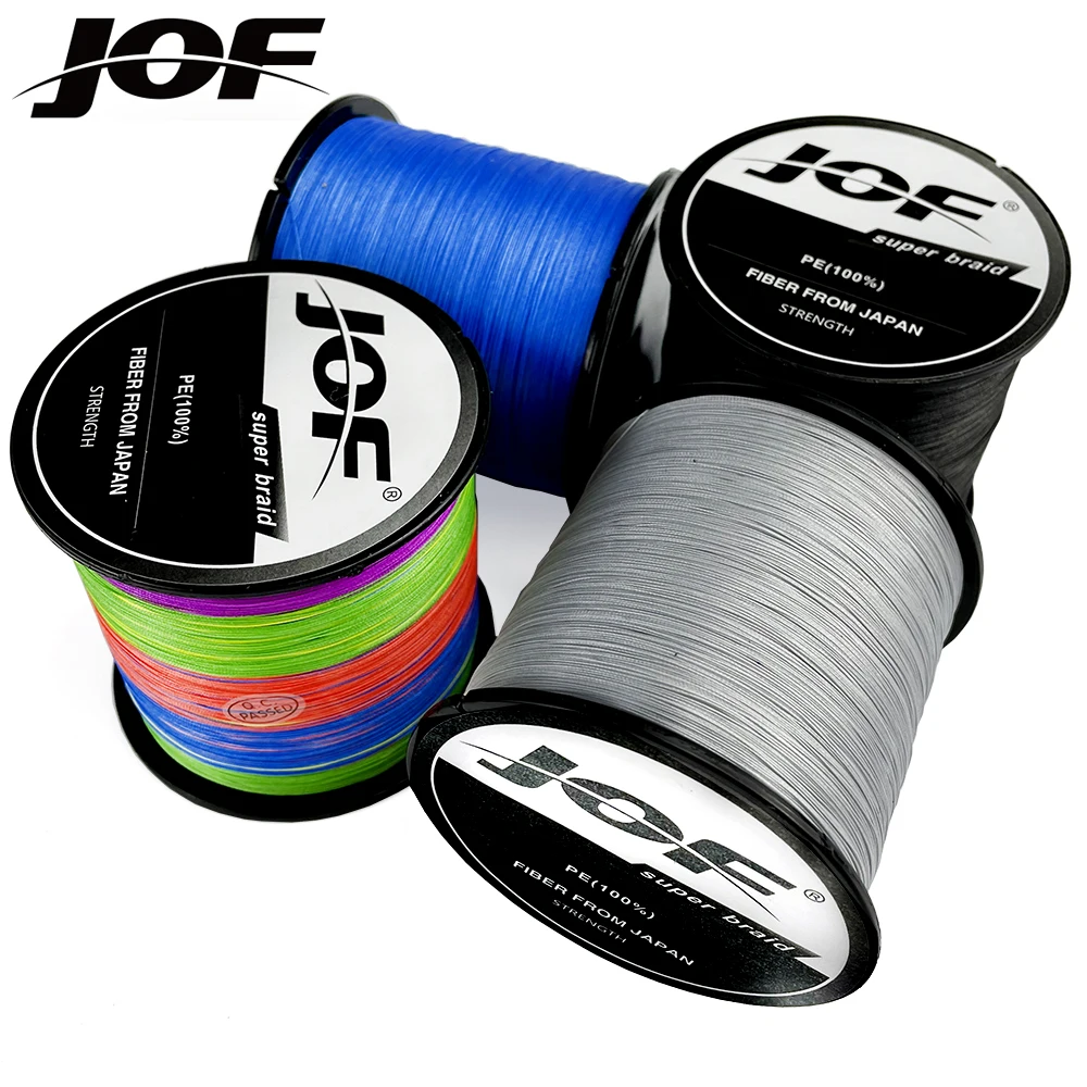 

JOF 18-96lb 8 Strands 1000M 500M Braided Fishing Line Multifilament Pesca Carp Super Strong Weave Sea Saltwater Extreme 100% PE