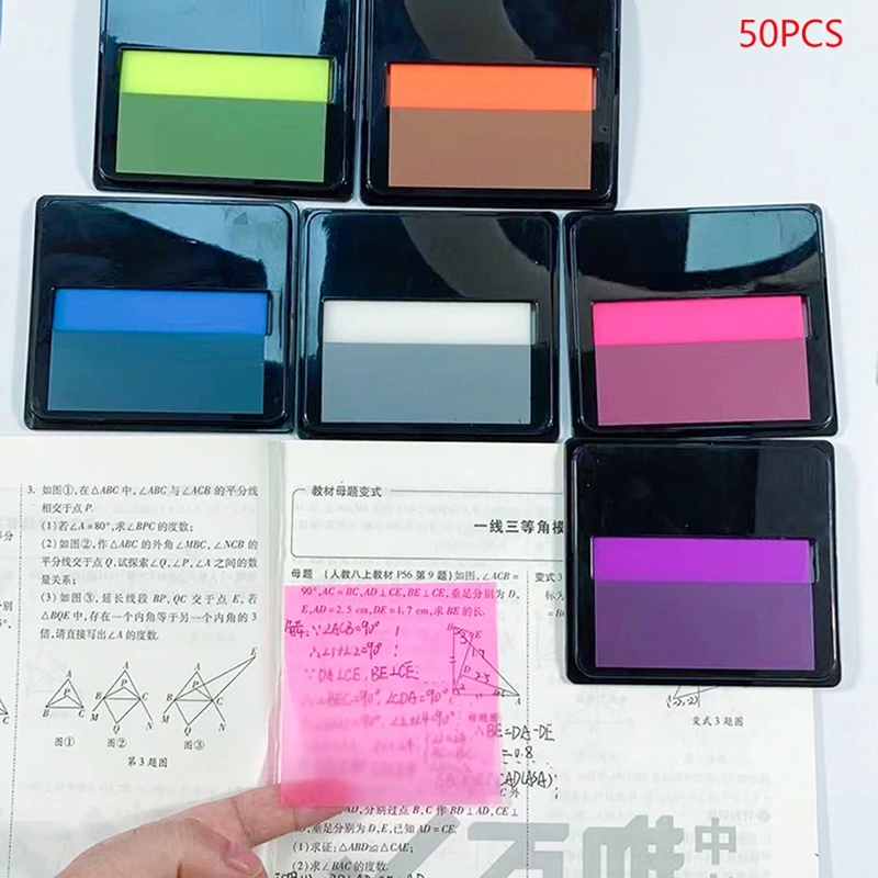 50PCS Pull-Out Type Sticky Notes Cartoon Transparent Rainbow Colors Sticky Notes Creative Office School Memo Pads Notepad Notes
50PCS Pull-Out Type Sticky Notes Cartoon Transparent Rainbow Colors Sticky Notes Creative Office School Memo Pads Notepad Notes
