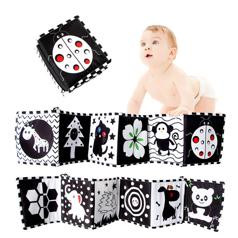 Montessori Baby Book Sensory Cloth Book High Contrast Baby Toys 0-12 Months Newborn Crib Toys Black and White Animal Cloth Books
Montessori Baby Book Sensory Cloth Book High Contrast Baby Toys 0-12 Months Newborn Crib Toys Black and White Animal Cloth Books