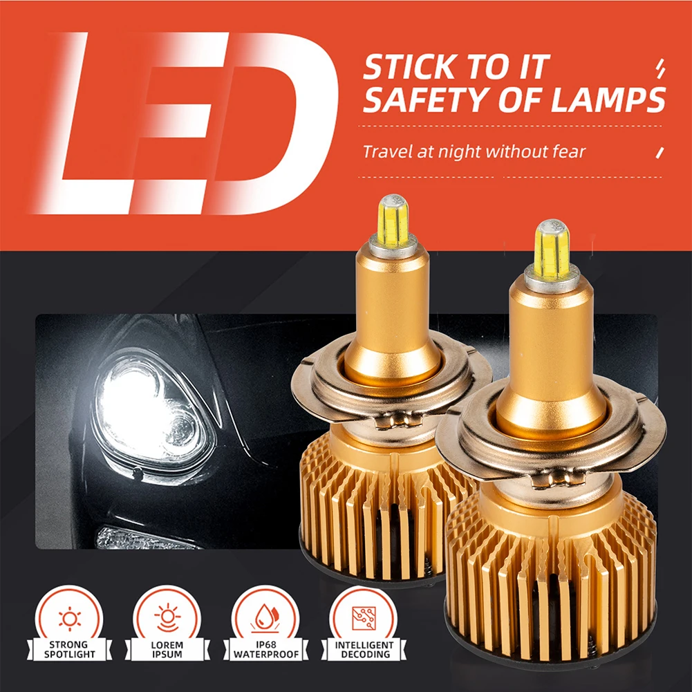 H1 H7 H11 9005 9006 Car LED Headlamps 12000LM/pair Bulb 6-sided 360-Degree Headlight 6000K White IP68 Waterproof Car Headlight
H1 H7 H11 9005 9006 Car LED Headlamps 12000LM/pair Bulb 6-sided 360-Degree Headlight 6000K White IP68 Waterproof Car Headlight