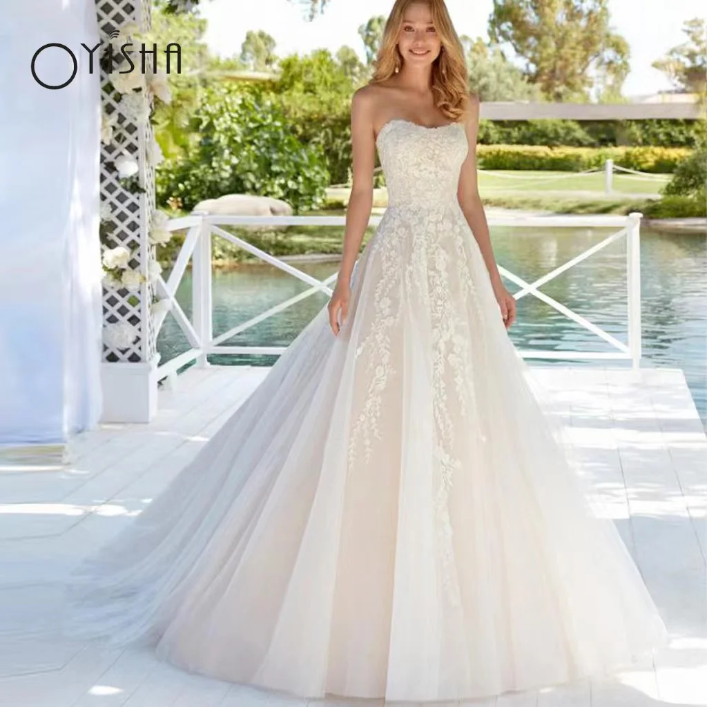 OYISHA Luxury Off The Shoulder Wedding Dresses 2023 Sweetheart Lace Appliques A-Line Bridal Gowns Backless Vestidos De Novia
OYISHA Luxury Off The Shoulder Wedding Dresses 2023 Sweetheart Lace Appliques A-Line Bridal Gowns Backless Vestidos De Novia