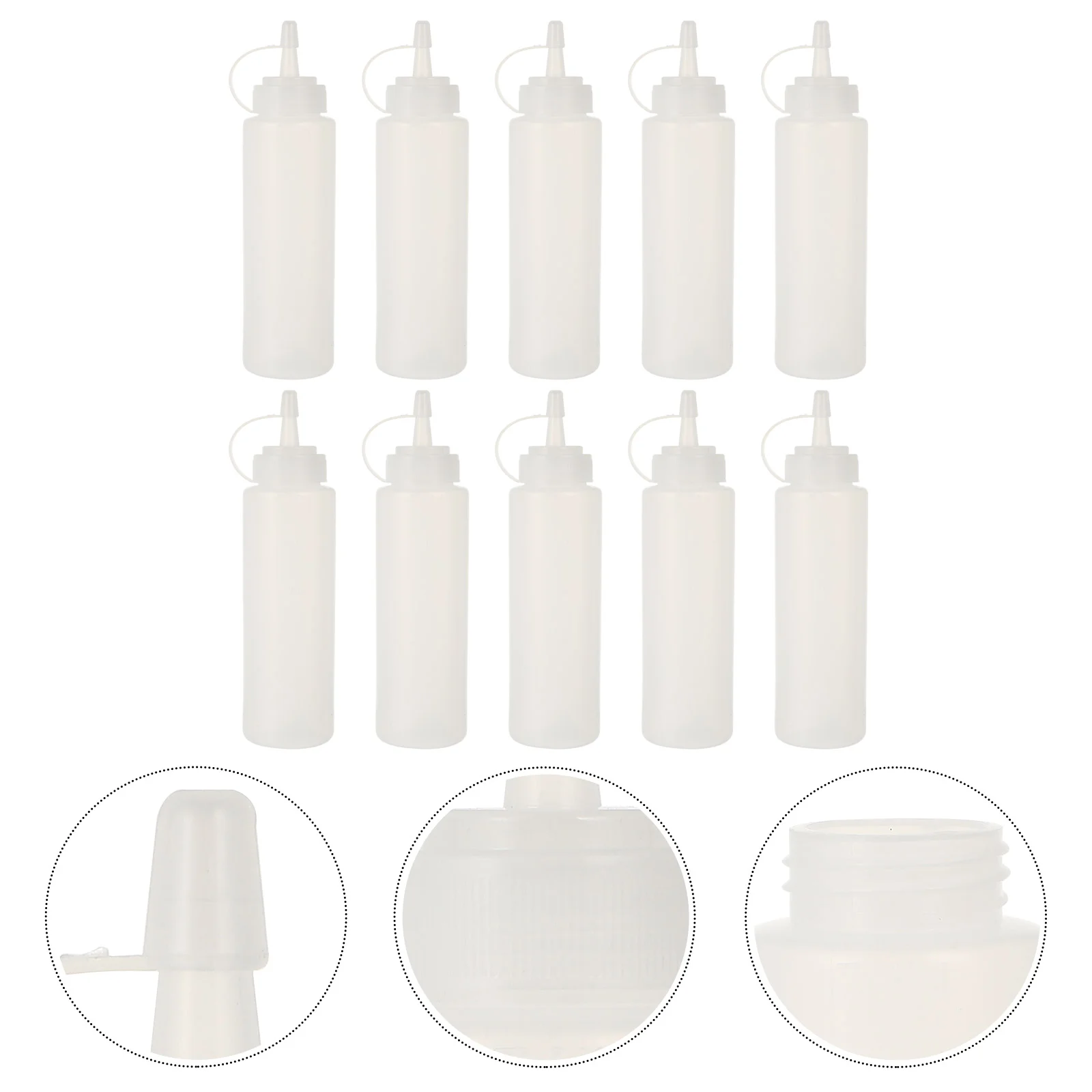 10Pcs Ketchup Squeeze Bottle Condiment Bottle Cream Bottle Sauce Squeeze Bottle for Hotel Sauce Canteen 
10Pcs Ketchup Squeeze Bottle Condiment Bottle Cream Bottle Sauce Squeeze Bottle for Hotel Sauce Canteen