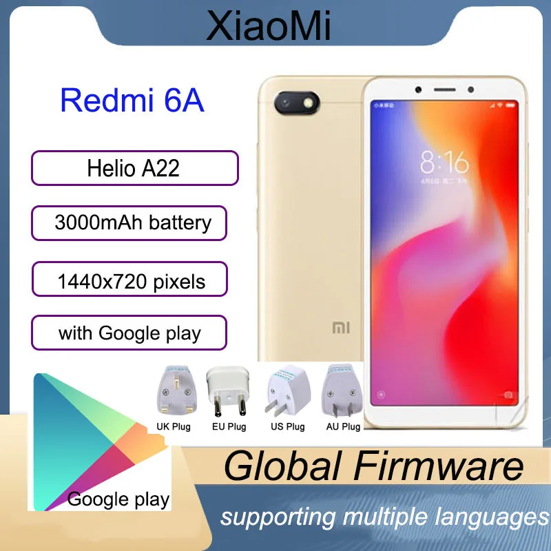 Xiaomi Redmi 6A Smartphone 5.45'' Full Screen 13MP Camera AI Face Unlock MIUI 9 Support OTA
Xiaomi Redmi 6A Smartphone 5.45'' Full Screen 13MP Camera AI Face Unlock MIUI 9 Support OTA