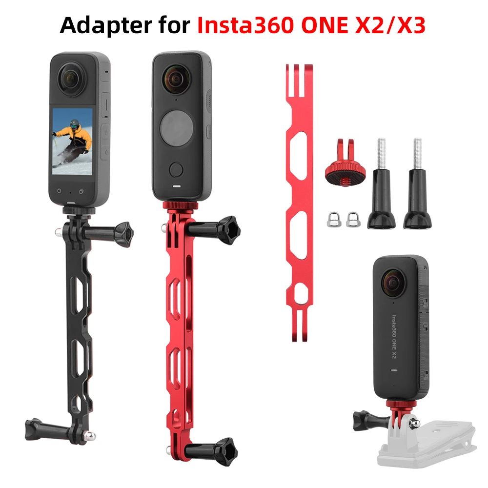 Адаптер для панорамной камеры Insta360 ONE X2/X3, удлинитель из алюминиевого сплава для селфи, удлиненный стержень, крепление на шлем, аксессуары
Адаптер для панорамной камеры Insta360 ONE X2/X3, удлинитель из алюминиевого сплава для селфи, удлиненный стержень, крепление на шлем, аксессуары