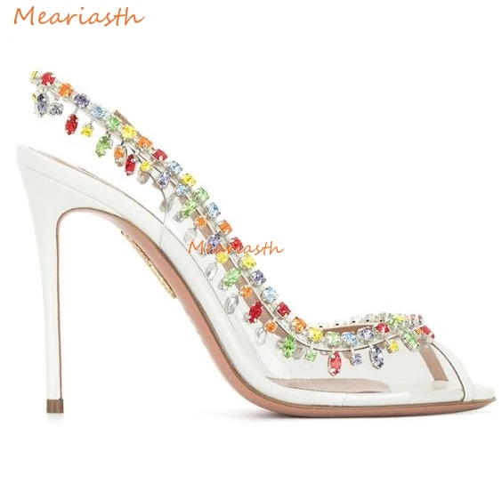 Meariasth Women Sandals open Toe Crystal Transparent Female Pumps Thin High Heel Slip-On Solid Sexy Ladies Summer Shoes Fashion
Meariasth Women Sandals open Toe Crystal Transparent Female Pumps Thin High Heel Slip-On Solid Sexy Ladies Summer Shoes Fashion