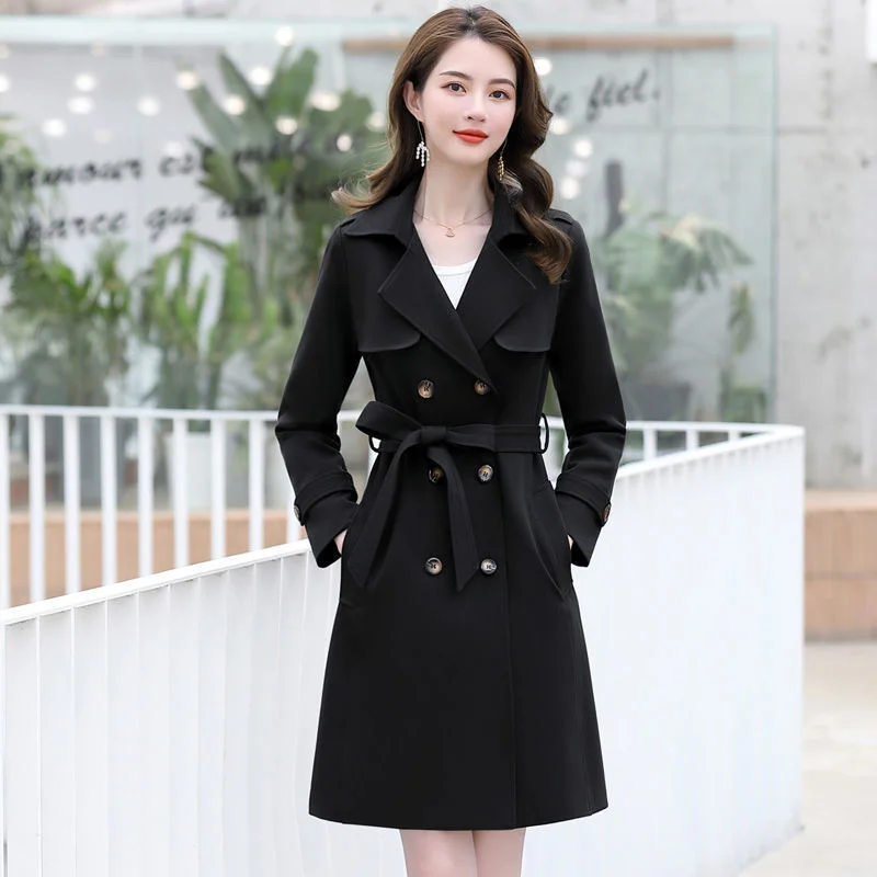 2022 New Korean Khaki Women's Trench Coat Elegant Temperament Slim Long Overcoat With Belt Fashion Female Windbreaker Outwear
2022 New Korean Khaki Women's Trench Coat Elegant Temperament Slim Long Overcoat With Belt Fashion Female Windbreaker Outwear
