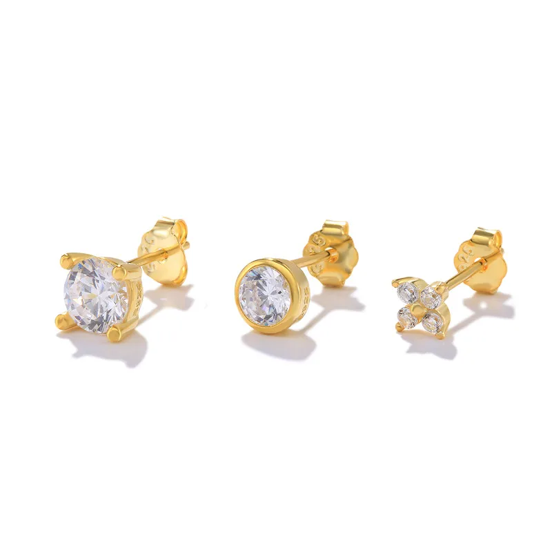 CANNER Small Cubic Zirconia Gold Color Earring 925 Steling Silver Ear Stud Earrings for Women Piercing Earings Jewelry Set Gifts
CANNER Small Cubic Zirconia Gold Color Earring 925 Steling Silver Ear Stud Earrings for Women Piercing Earings Jewelry Set Gifts