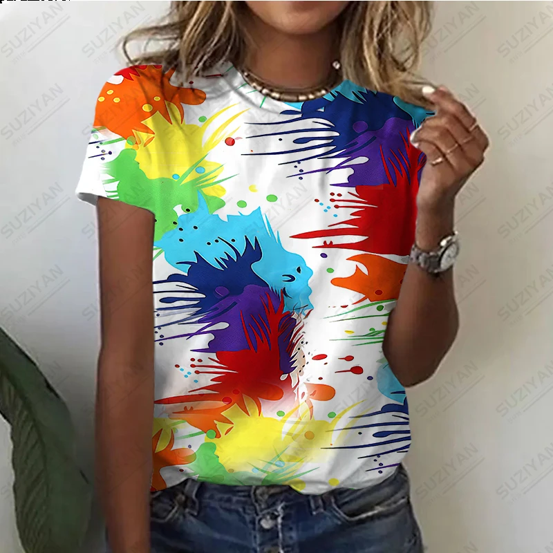 Summer Fashion Women's T-shirt 3D Printing Love Pattern Short-sleeved Tee Hot Selling Female Street Wear Round Neck Casual Shirt
Summer Fashion Women's T-shirt 3D Printing Love Pattern Short-sleeved Tee Hot Selling Female Street Wear Round Neck Casual Shirt