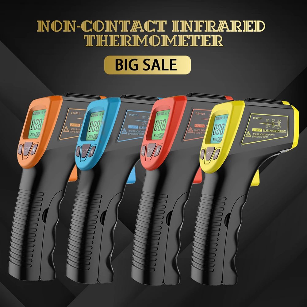 -50 ~ 600℃ LCD Infrared Thermometer Non-Contact Laser Temperature Gun Data Hold Thermometer For Objects Non Body Thermometer
-50 ~ 600℃ LCD Infrared Thermometer Non-Contact Laser Temperature Gun Data Hold Thermometer For Objects Non Body Thermometer