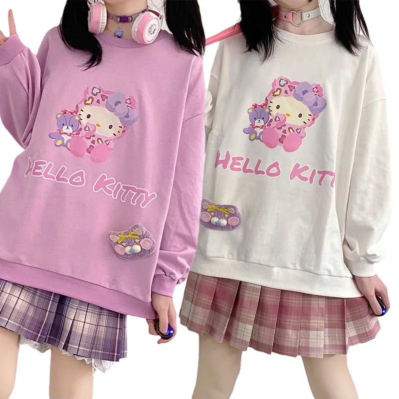 Оригинальный домашний свитер Sanrioed Kawaii My Melody Kuromi Cinnamoroll Kt с котом, японский милый корейский стиль, свободный плечевой стиль
Оригинальный домашний свитер Sanrioed Kawaii My Melody Kuromi Cinnamoroll Kt с котом, японский милый корейский стиль, свободный плечевой стиль