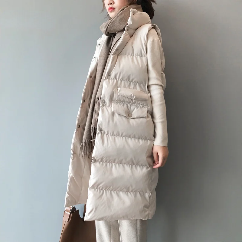 Autumn Winter Cotton Vest Women Ladies Casual Waistcoat Female Sleeveless Long Vest Jacket Slim Fit Warm Puffer Coat
Autumn Winter Cotton Vest Women Ladies Casual Waistcoat Female Sleeveless Long Vest Jacket Slim Fit Warm Puffer Coat