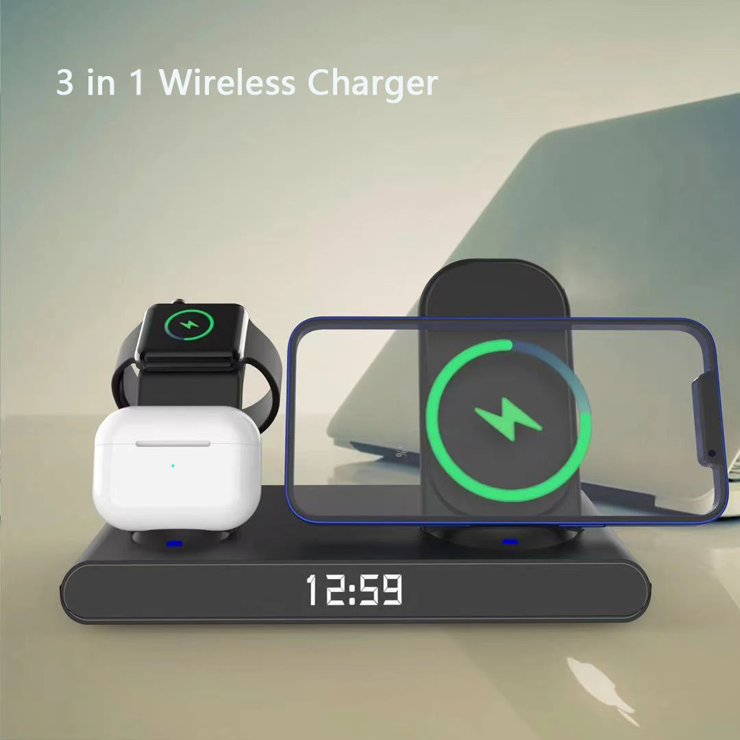 3 in1 Wireless Charger for iphone 11 Pro X XS Max XR for Apple Watch 5 4 3 2 Airpods Pro Fast Charger Stand For Samsung S20
3 in1 Wireless Charger for iphone 11 Pro X XS Max XR for Apple Watch 5 4 3 2 Airpods Pro Fast Charger Stand For Samsung S20