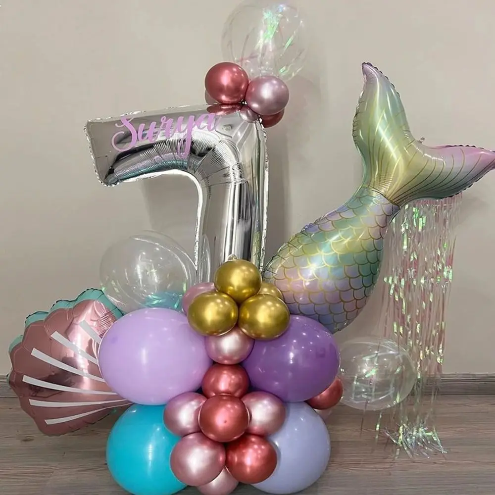 Kids Supplies Mermaid Number Balloons Durable Baby Shower Party Decor Aluminum Foil Balloon Princess Birthday Decor 
Kids Supplies Mermaid Number Balloons Durable Baby Shower Party Decor Aluminum Foil Balloon Princess Birthday Decor