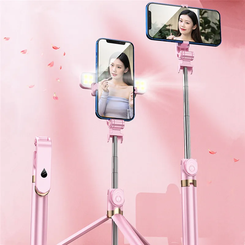 Wireless Bluetooth Selfie Stick Tripod With Remote Control Led Light Foldable Tripod Monopod For iPhone Android Live Tripod
Wireless Bluetooth Selfie Stick Tripod With Remote Control Led Light Foldable Tripod Monopod For iPhone Android Live Tripod