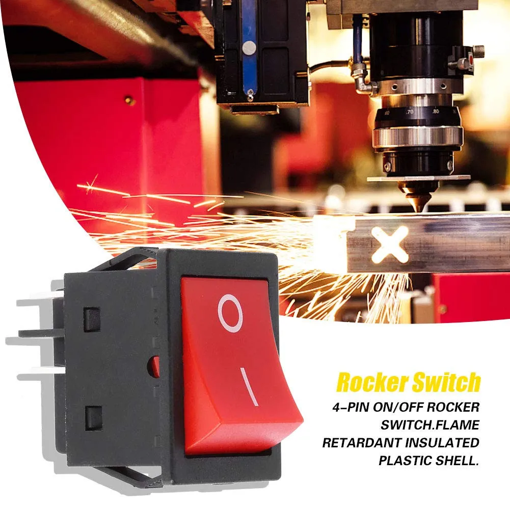 Welding Machine Power Switch 30A 250VAC Electric Heater Switch 4Pin Red LED Button Electrical Accessories
Welding Machine Power Switch 30A 250VAC Electric Heater Switch 4Pin Red LED Button Electrical Accessories