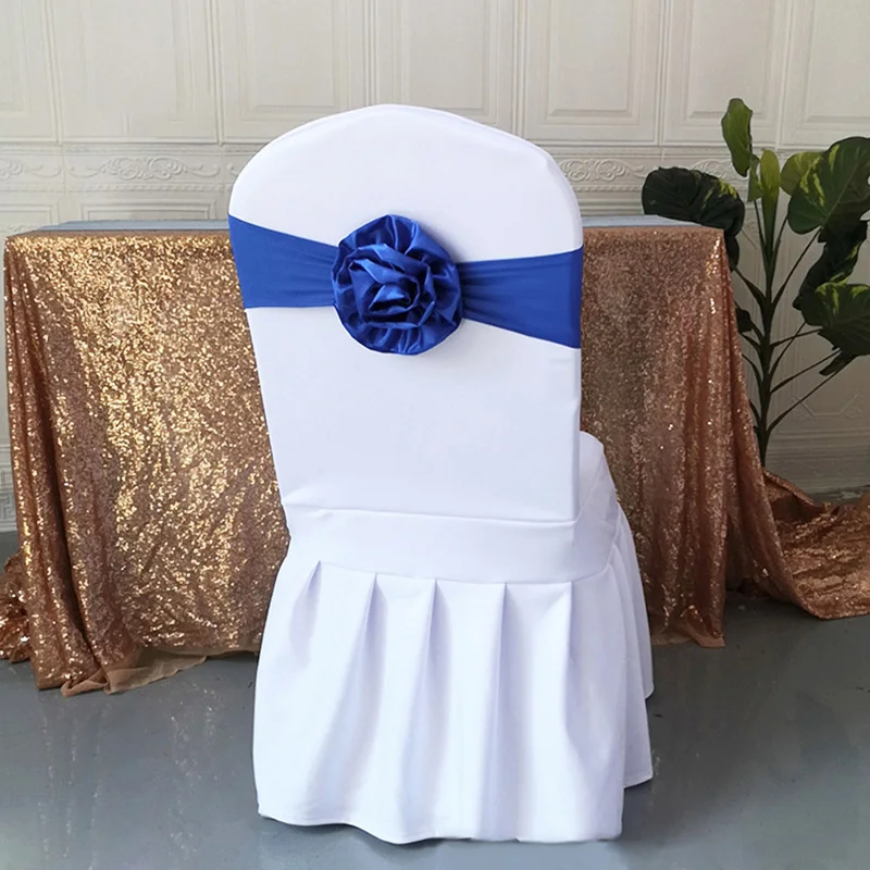 Elastic Polyester Chair Band Knot Sash Stretch Chair Sash With Big Flower For Banquet Hotel Wedding Birthday Party Decoratio
Elastic Polyester Chair Band Knot Sash Stretch Chair Sash With Big Flower For Banquet Hotel Wedding Birthday Party Decoratio