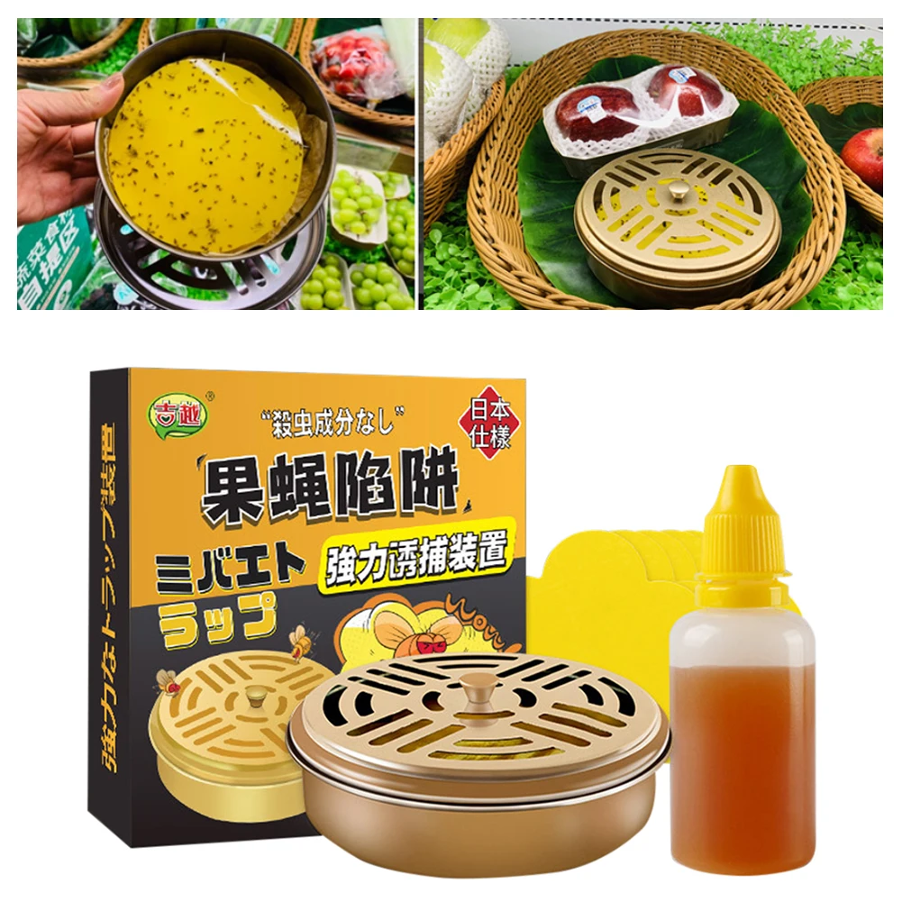 Fruit Fly Trap Box With 5pcs Insect Trap Sticky Board Refill Attractant Fruit Fly Killer Gnat Trap For Kitchen Home Indoor Areas
Fruit Fly Trap Box With 5pcs Insect Trap Sticky Board Refill Attractant Fruit Fly Killer Gnat Trap For Kitchen Home Indoor Areas