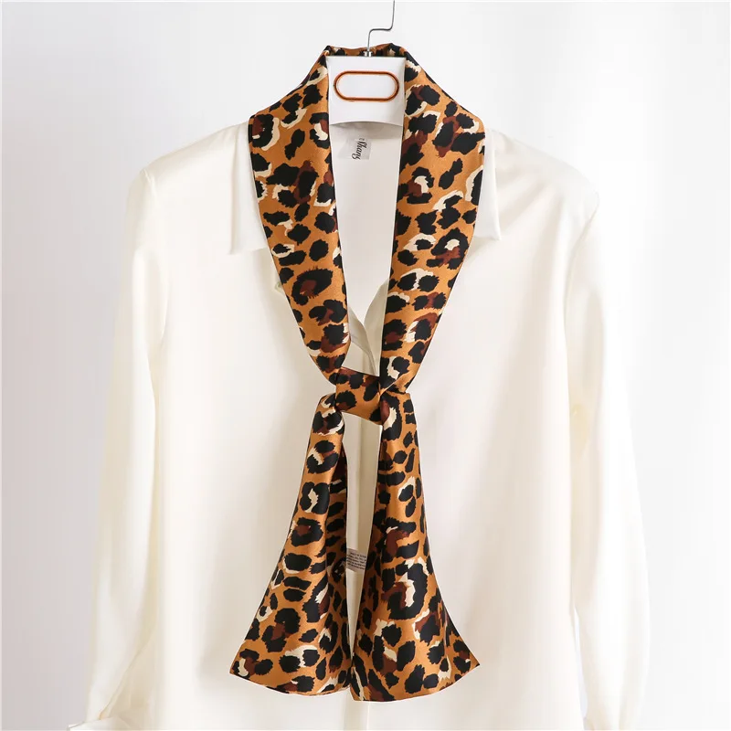 Fashion Hairband Head Scarf For Women Skinny Hair Scarfs Female 14*145cm Leopard Print Kerchief Silk Satin Bag Scarves For Lady
Fashion Hairband Head Scarf For Women Skinny Hair Scarfs Female 14*145cm Leopard Print Kerchief Silk Satin Bag Scarves For Lady