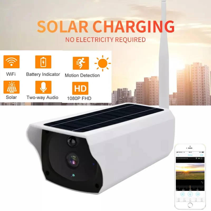 1080P IP Camera WIFI Wireless Solar Panel Battery Security Camera 2MP PIR Two Way Audio Waterproof CCTV Surveillance camera
1080P IP Camera WIFI Wireless Solar Panel Battery Security Camera 2MP PIR Two Way Audio Waterproof CCTV Surveillance camera