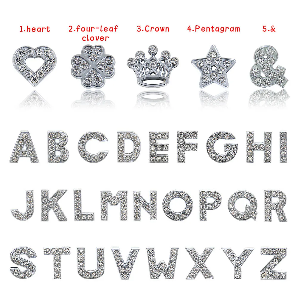 Hot Sale A-Z 10mm Clear Alloy Rhinestone Slide 26 Letters Fit DIY Wristband Bracelet Pet Collar Jewelry Making Pet Accessories
Hot Sale A-Z 10mm Clear Alloy Rhinestone Slide 26 Letters Fit DIY Wristband Bracelet Pet Collar Jewelry Making Pet Accessories