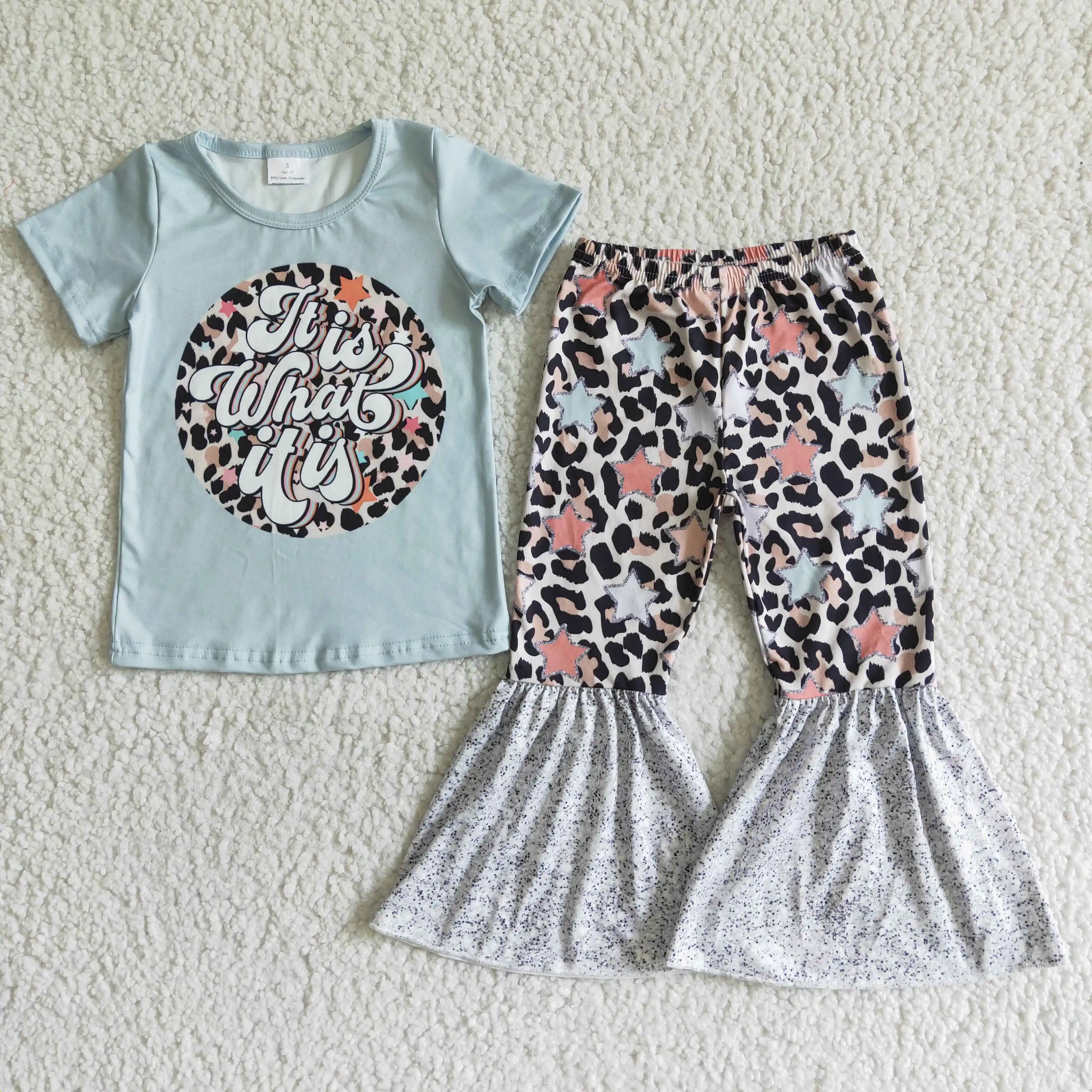 It is what it is leopard print t-shirt for girl star leopard print bell bottom fashion girl's spring and summer clothes
It is what it is leopard print t-shirt for girl star leopard print bell bottom fashion girl's spring and summer clothes