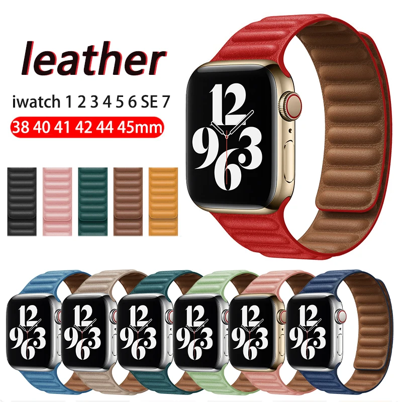 Watch Strap for Apple Watch Leather Iwatch Band 45mm 44mm 40mm 38/42 Sport Bracelet for Apple Watch Series 6 5 4 7 SE Wristband
Watch Strap for Apple Watch Leather Iwatch Band 45mm 44mm 40mm 38/42 Sport Bracelet for Apple Watch Series 6 5 4 7 SE Wristband