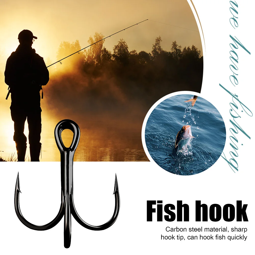 10pcs 6/4/2 Size Fishing Triple Hooks High Carbon Steel Sharp Round Bend Barbed Fishhooks Fishing Gear Tackle Accessories
10pcs 6/4/2 Size Fishing Triple Hooks High Carbon Steel Sharp Round Bend Barbed Fishhooks Fishing Gear Tackle Accessories
