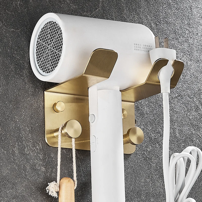 Hair Dryer Holder Rack Bathroom Storage Shelf Mounted Hair Straightener Stand Blower Shelves Gold Organizer Shelves Accessories
Hair Dryer Holder Rack Bathroom Storage Shelf Mounted Hair Straightener Stand Blower Shelves Gold Organizer Shelves Accessories