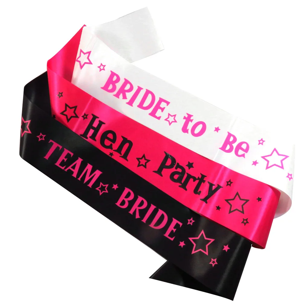 Wedding event 9 design Team bride Bride to be hen party sash white pink purple black ribbons bridal shower bachelorette gifts
Wedding event 9 design Team bride Bride to be hen party sash white pink purple black ribbons bridal shower bachelorette gifts