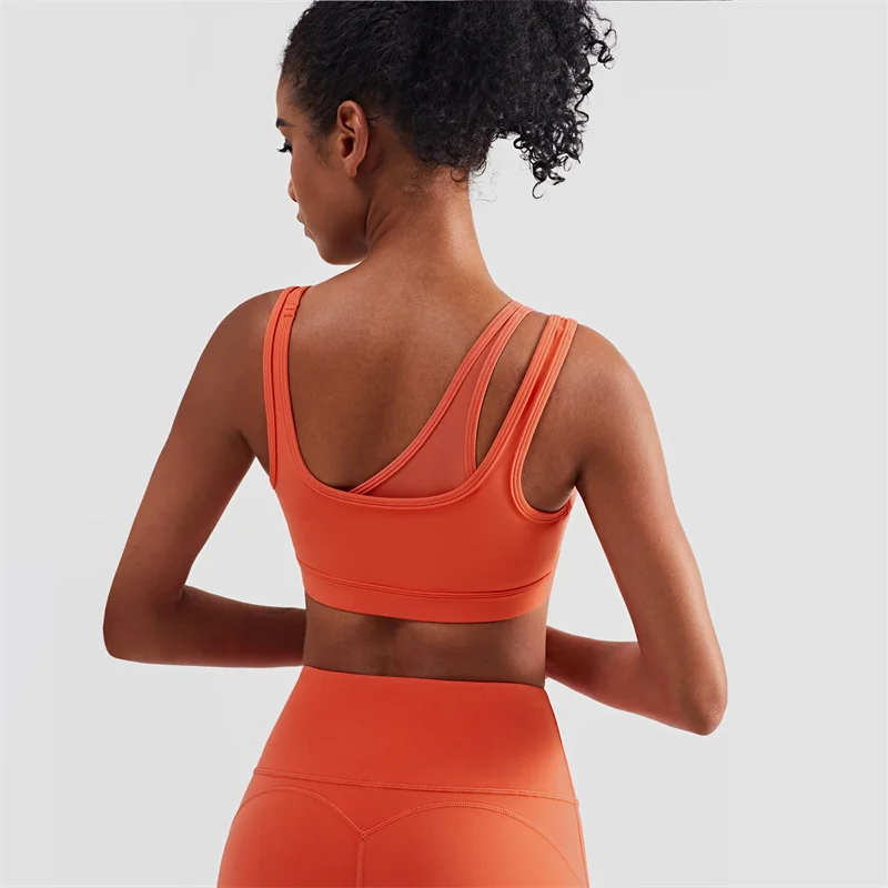 Top Women Yoga Sports Bra Seamless Bra Mesh Panel One Shoulder Fake Two Piece Sexy Lingerie Running Gym Workout Free Shipping
Top Women Yoga Sports Bra Seamless Bra Mesh Panel One Shoulder Fake Two Piece Sexy Lingerie Running Gym Workout Free Shipping