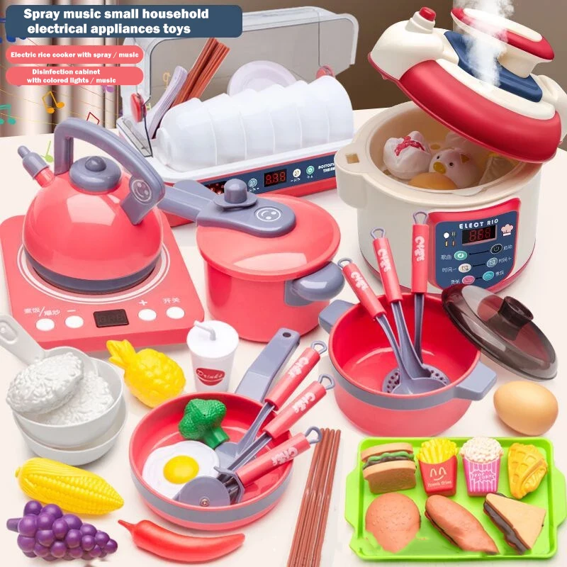 Children Spray Electric Rice Cooker Toy Girl Playing House Simulation Cooking Games Red Kitchen Appliances Tableware Set Unisex
Children Spray Electric Rice Cooker Toy Girl Playing House Simulation Cooking Games Red Kitchen Appliances Tableware Set Unisex