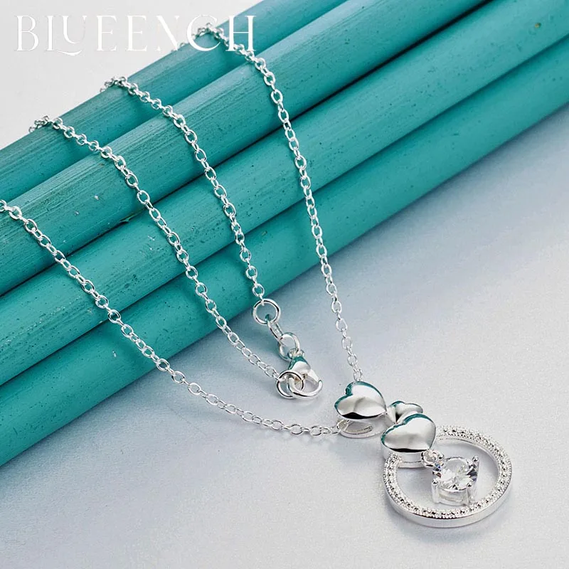 Blueench 925 Sterling Silver Love Circle Surrounding Zircon Pendant Necklace for Ladies Wedding Party Temperament Jewelry
Blueench 925 Sterling Silver Love Circle Surrounding Zircon Pendant Necklace for Ladies Wedding Party Temperament Jewelry