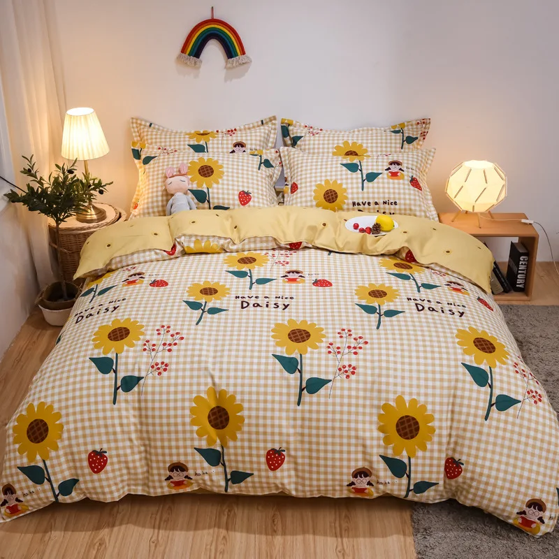 Nordic Style Sunflower Printed Bedding Sets Thickening Winter Comforter Cover Bed Sheet and Pillowcases Double Duvet Covers Set
Nordic Style Sunflower Printed Bedding Sets Thickening Winter Comforter Cover Bed Sheet and Pillowcases Double Duvet Covers Set