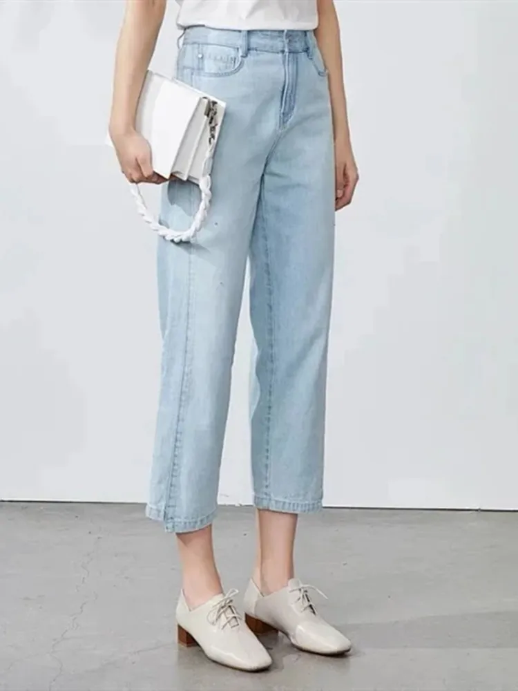 Asymmetrical Loose Women Diamond-Studded Ankle-Length Denim Pants Thin Niche Design Female Straight Jeans
Asymmetrical Loose Women Diamond-Studded Ankle-Length Denim Pants Thin Niche Design Female Straight Jeans