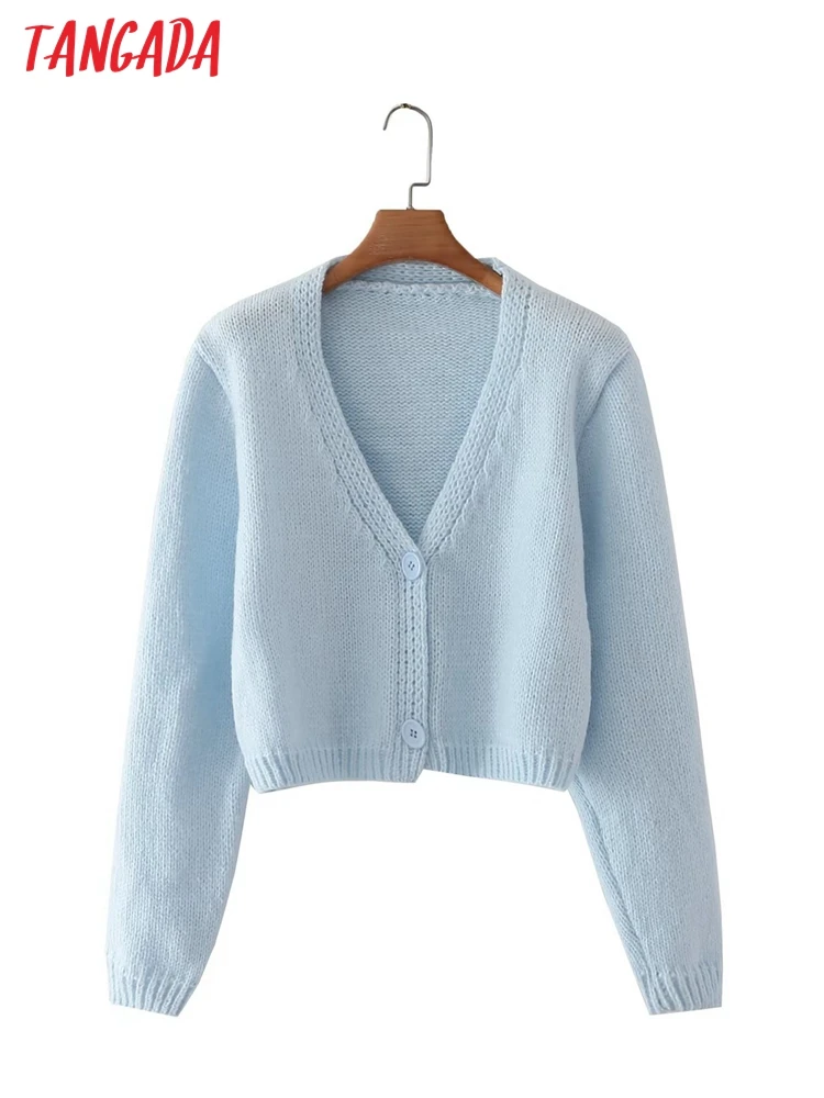 Tangada 2022 Autumn Winter Women Solid Crop Knitted Cardigan Sweater Jumper Button-up Female Tops 4T62
Tangada 2022 Autumn Winter Women Solid Crop Knitted Cardigan Sweater Jumper Button-up Female Tops 4T62