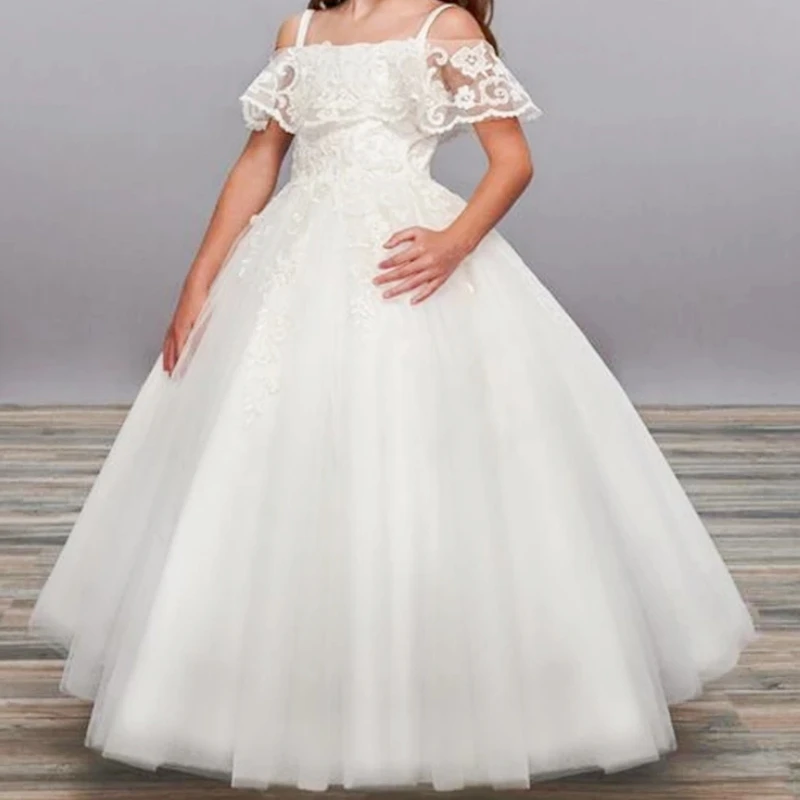 Party Dress For Wedding Formal Long Lace Princess Ball Gowns Flower Girl Dress Elegant Banquet Dresses
Party Dress For Wedding Formal Long Lace Princess Ball Gowns Flower Girl Dress Elegant Banquet Dresses