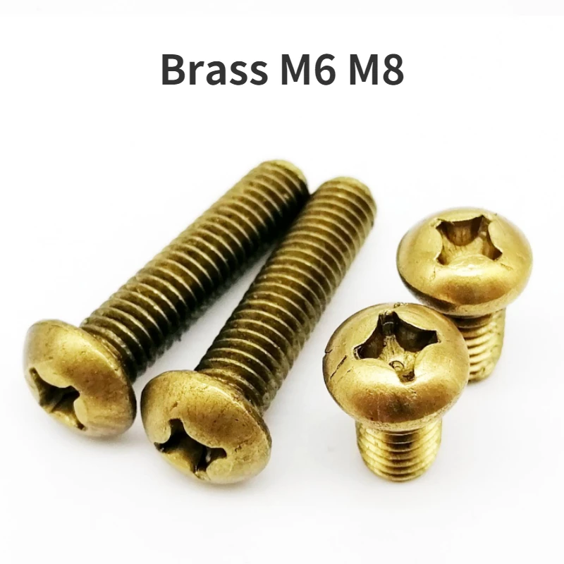 1/2/3/5Pcs M6 M8 Pure Copper Solid Brass Cross Round Phillips Pan Head Screw Bolt Thread Length 8mm-60mm 
1/2/3/5Pcs M6 M8 Pure Copper Solid Brass Cross Round Phillips Pan Head Screw Bolt Thread Length 8mm-60mm