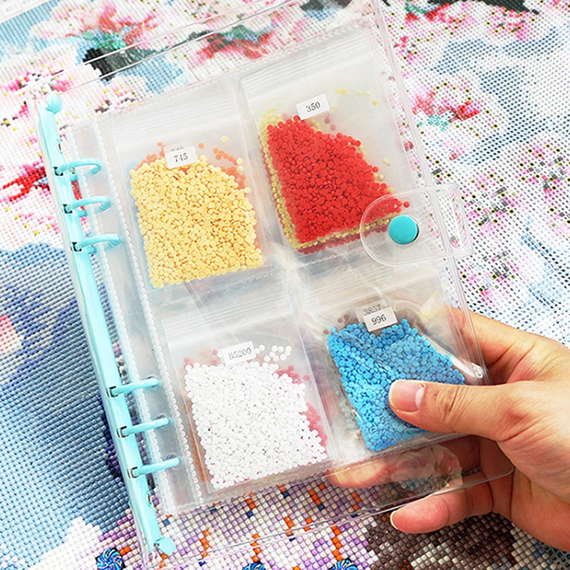 Diamond Painting Storage Containers Beads Storage Book A5 Binder with Pockets, Self Sealing Plastic Bags, Color Number Stickers
Diamond Painting Storage Containers Beads Storage Book A5 Binder with Pockets, Self Sealing Plastic Bags, Color Number Stickers
